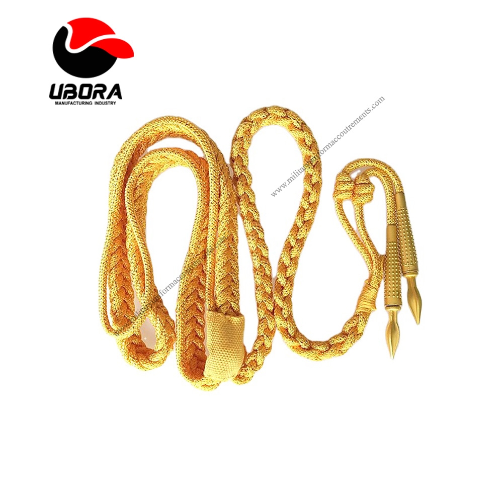 Custom gold Aiguillettes Accessories US aiguillettes bullion wire